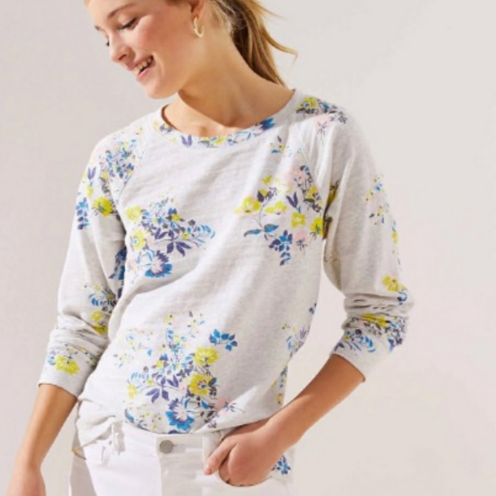💛 LOFT floral pullover